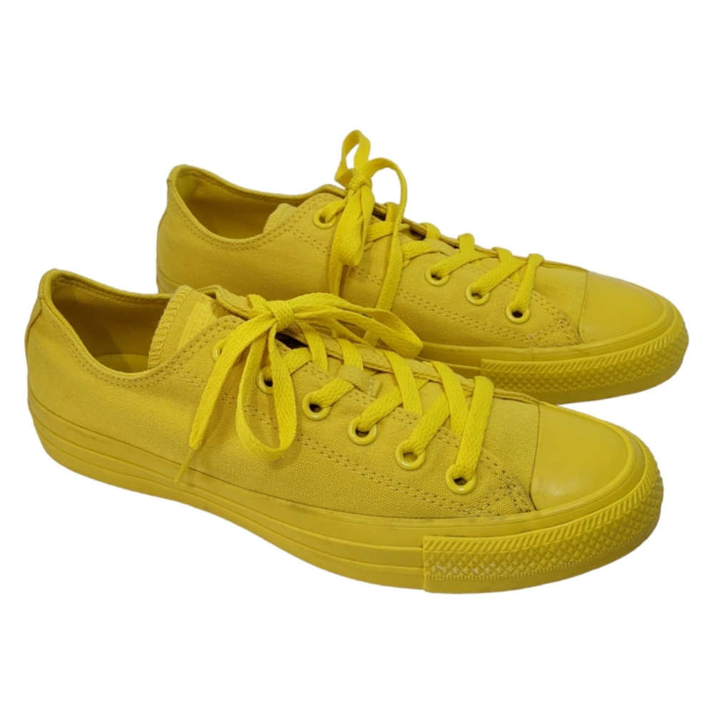 Converse All Star 8 Women's 6 Men's Yellow Monochrome Low Sneakers Lace Shoes